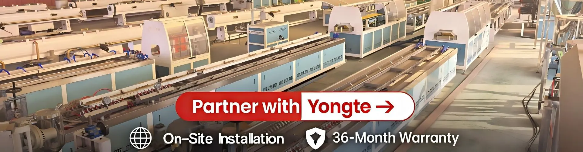 Machine d'extrusion de profilés en plastique