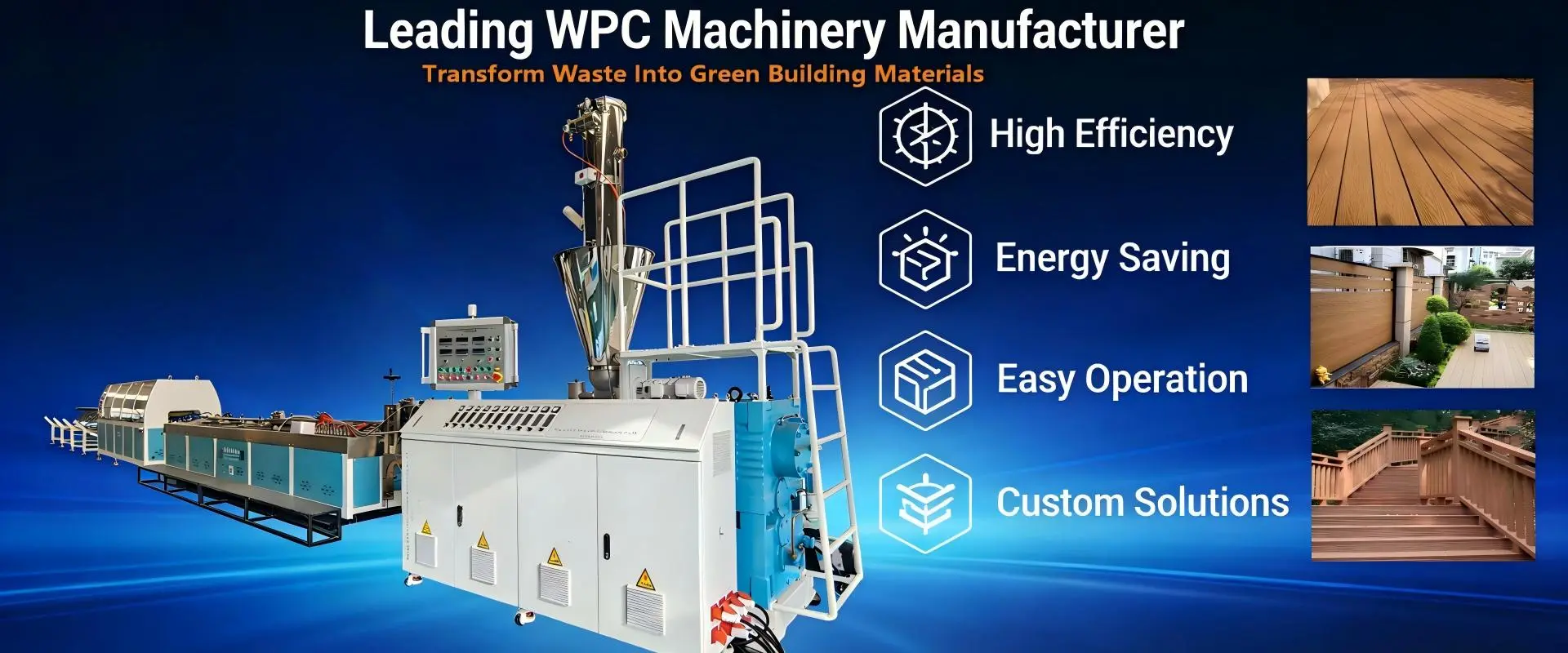 Machine de fabrication de profils WPC