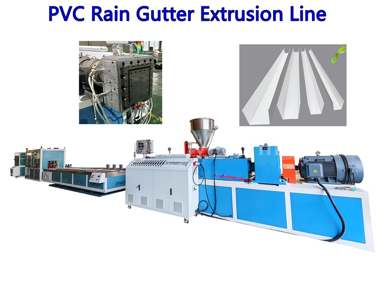 Machine d'extrusion de gouttière de pluie en PVC