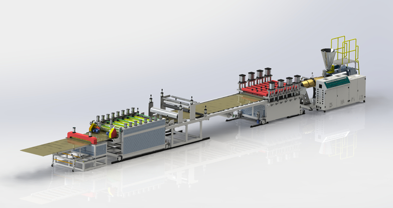Machine de fabrication de panneaux WPC solides