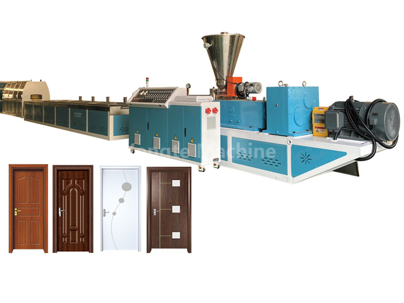 Machine de porte composite bois-plastique