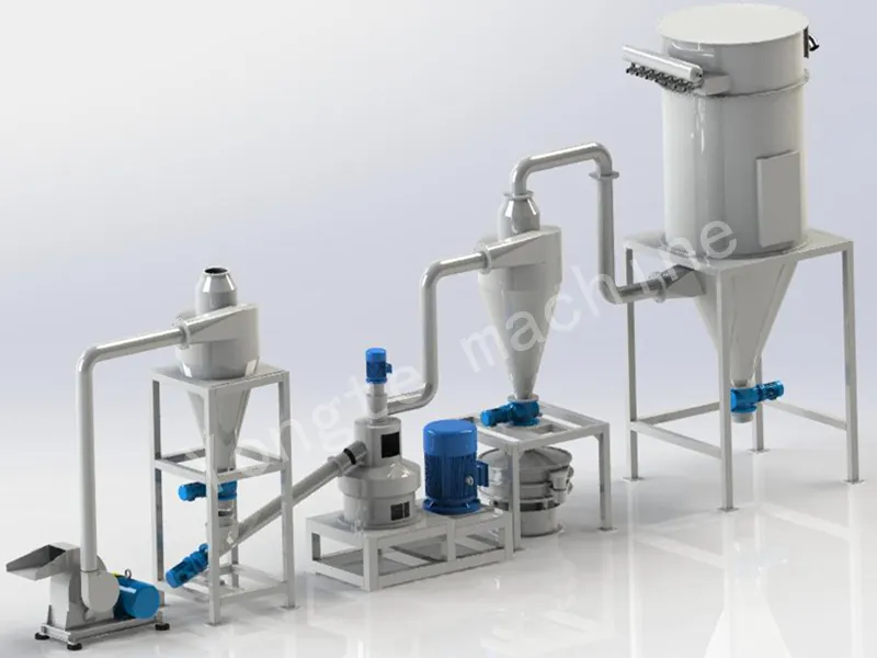 Machine de poudre de poudre de bois